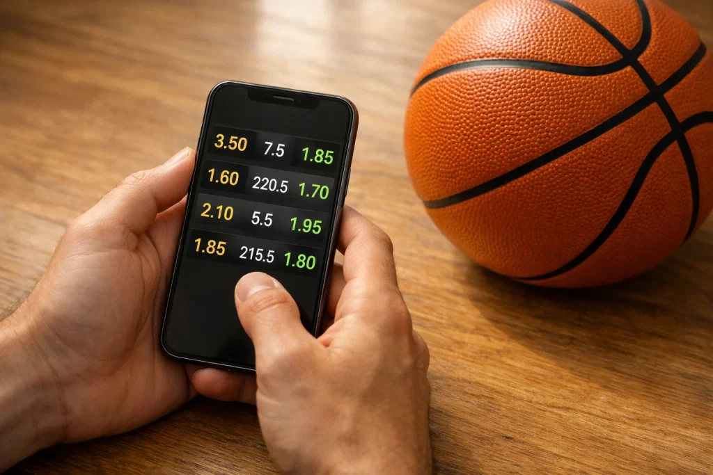 Basketball Quoten verstehen — Quotentafel und Spielfeld