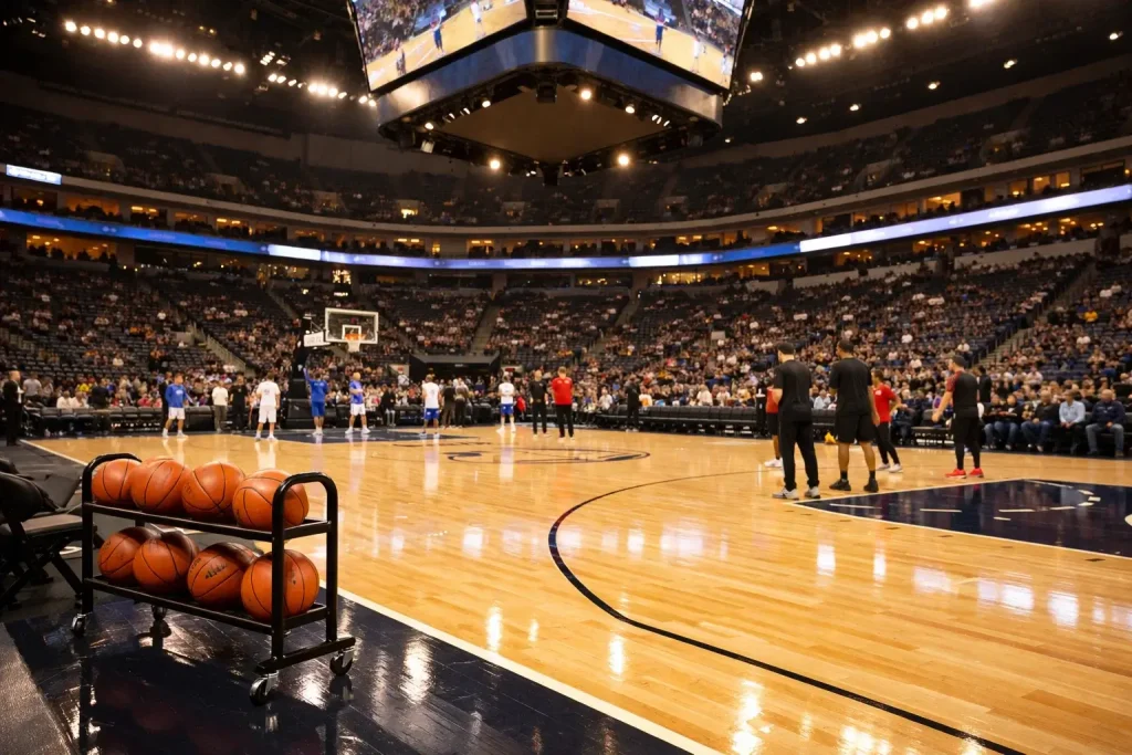 NBA Regular Season Wetten — Basketballhalle während der Saison